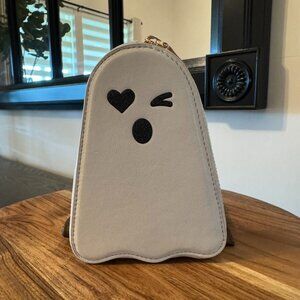 Coach Halloween Ghost Zip Coin Case — Limited Edition • Chalk White